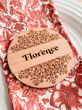 Cherry Wood mandala coaster