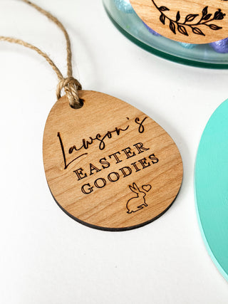 Personalised Engraved Easter Basket Label Tag