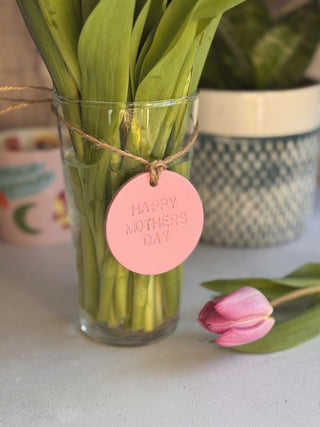 Leather Flower Label Tags.