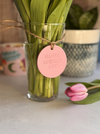 Leather Flower Label Tags.