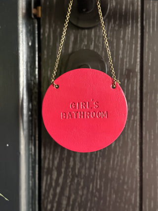 Personalised Hand Stamped Leather Door Hangers