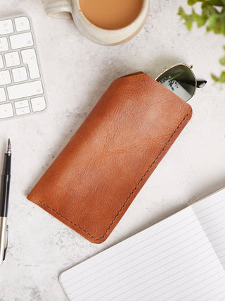 Handmade Leather Glasses Case.