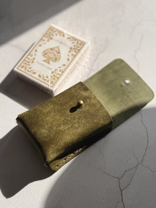 Pueblo Handmade Leather Playing Cards Holder