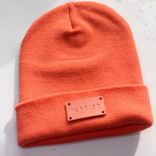 Hand stamped leather tag for Beanie hat. Personalised hat label. Bag label, scarf label.