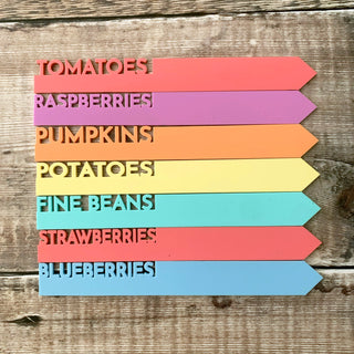 Pastel Fruit and Vegetable Plant Labels