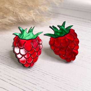 Raspberry Cufflinks by Bright Smoke