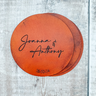 Personalised Engraved Couple Anniversary Coasters