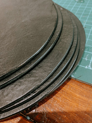 Handmade Black Leather mouse mat, mouse pad. Perfect gift for the home office. Excellent gift for him.