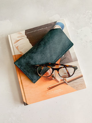 Handmade Leather Glasses Case. Case for Spectacle wearers. Father's Day Gift