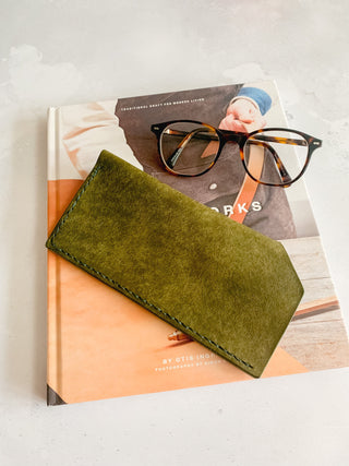 Handmade Leather Glasses Case. Case for Spectacle wearers. Father's Day Gift
