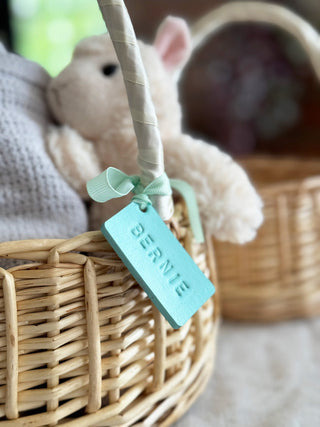 Handmade Personalised Leather Tags, Baby Blanket Tag, Newborn Basket, Welcome Home Gift, Gift For Baby, Baby Hamper Tag.