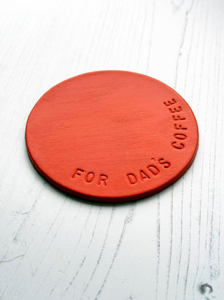 Metallic Hand Stamped Leather Coasters - Gifts for the home, new home gifts, mothers day gift, personalised home office gift