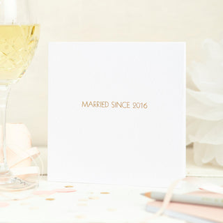 Foil Printed Wedding Card - personalised hand printed card