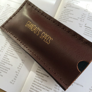 handmade leather glasses case